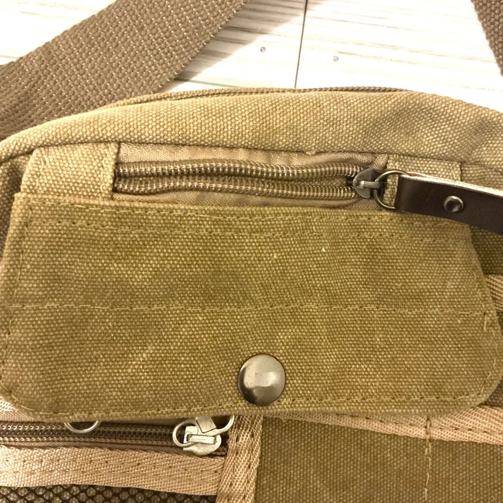 Men’s Crossbody Hiking/ Camping Bag with Adjustable Strap and Vintage Appeal